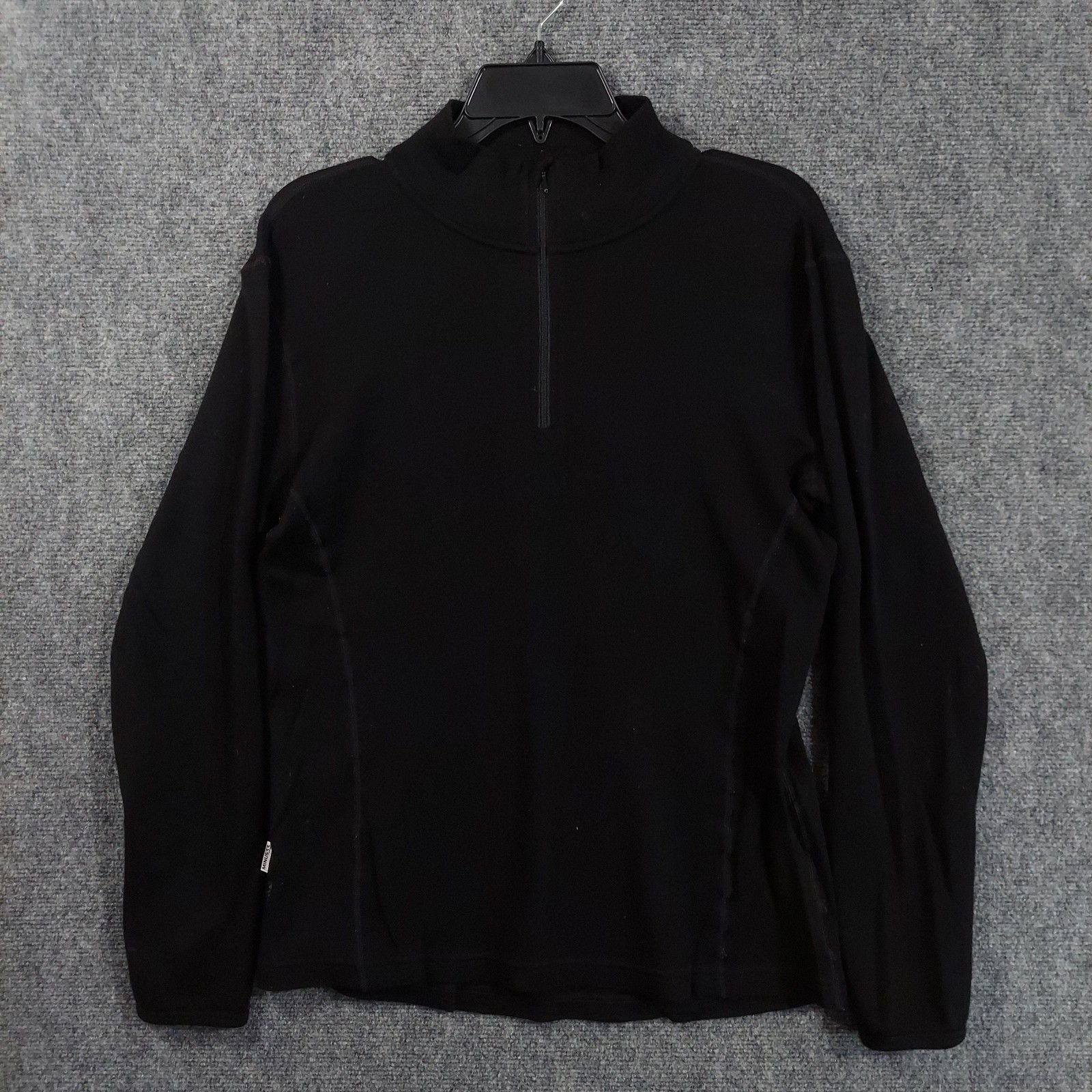 Minus33 Merino Wool Pullover Mens Large Black 1/4 Zip Base Layer Shirt Top gallery