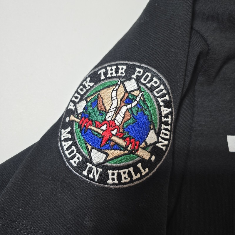 FTP FuckThePopulation Made In Hell Baseball Jersey Black Size: L gallery