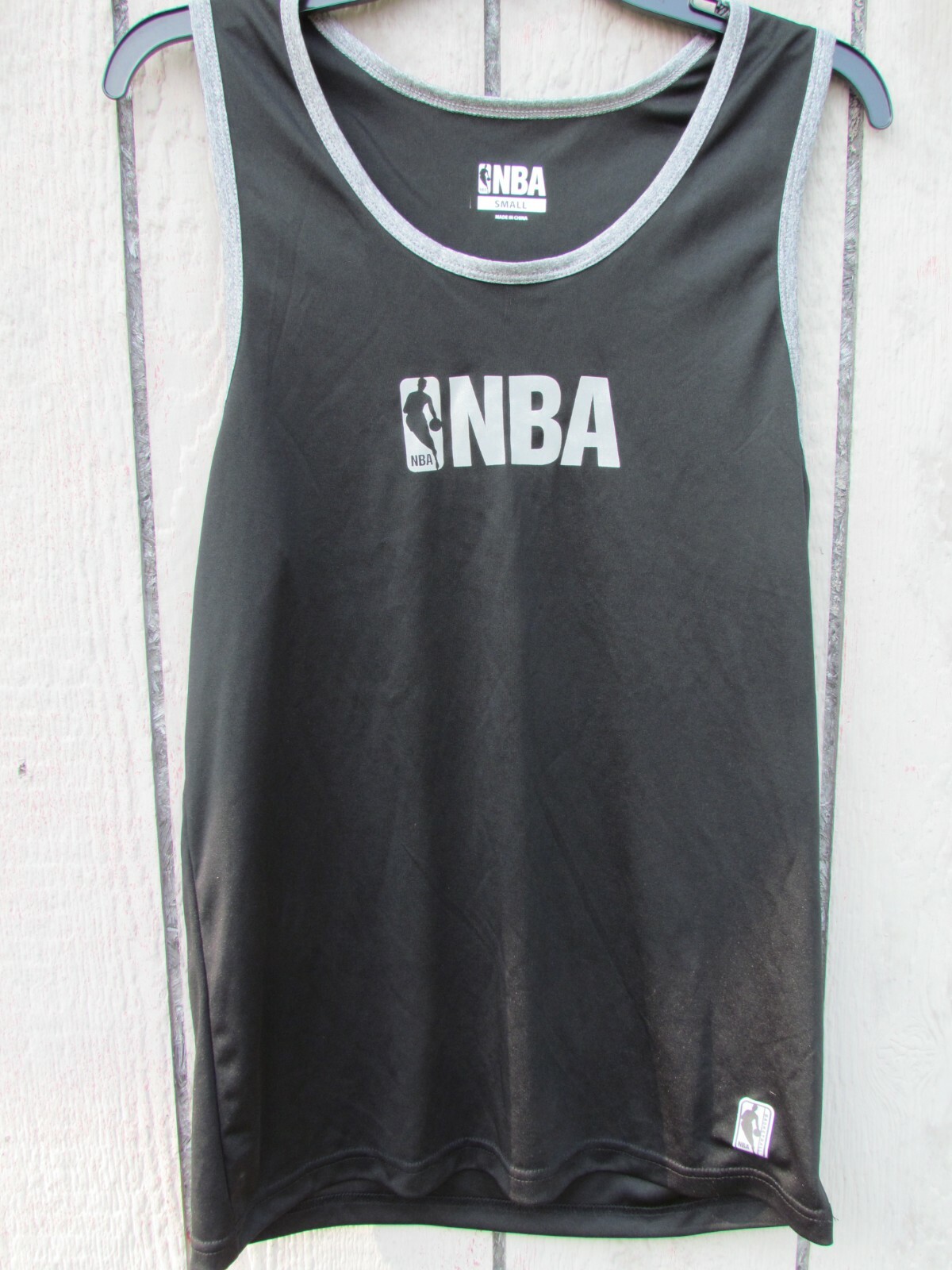 NBA Basketball Tank Top Black Grey Size Small Unisex Sleeveless gallery