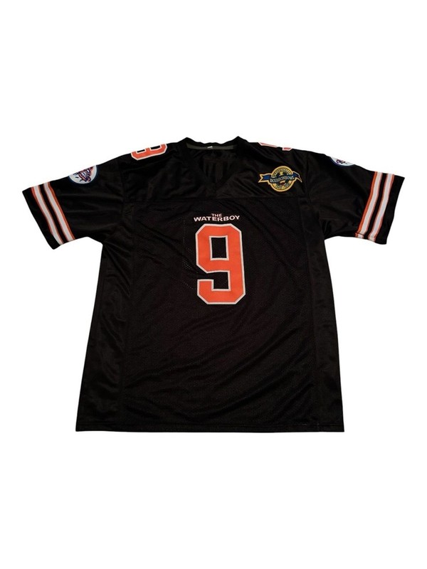 The WaterBoy Bobby Boucher Black and Orange #9 Football Jersey Short Sleeve gallery