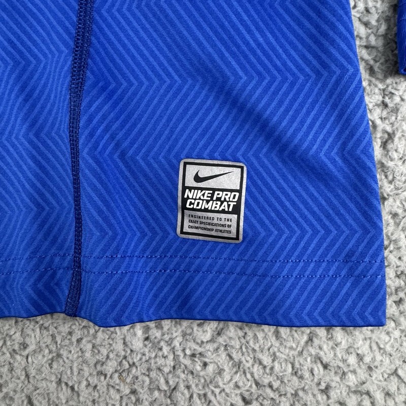 Nike Pro Combat Hyperwarm Lite Men’s Small Fitted Blue Crew Neck 618984-494 gallery