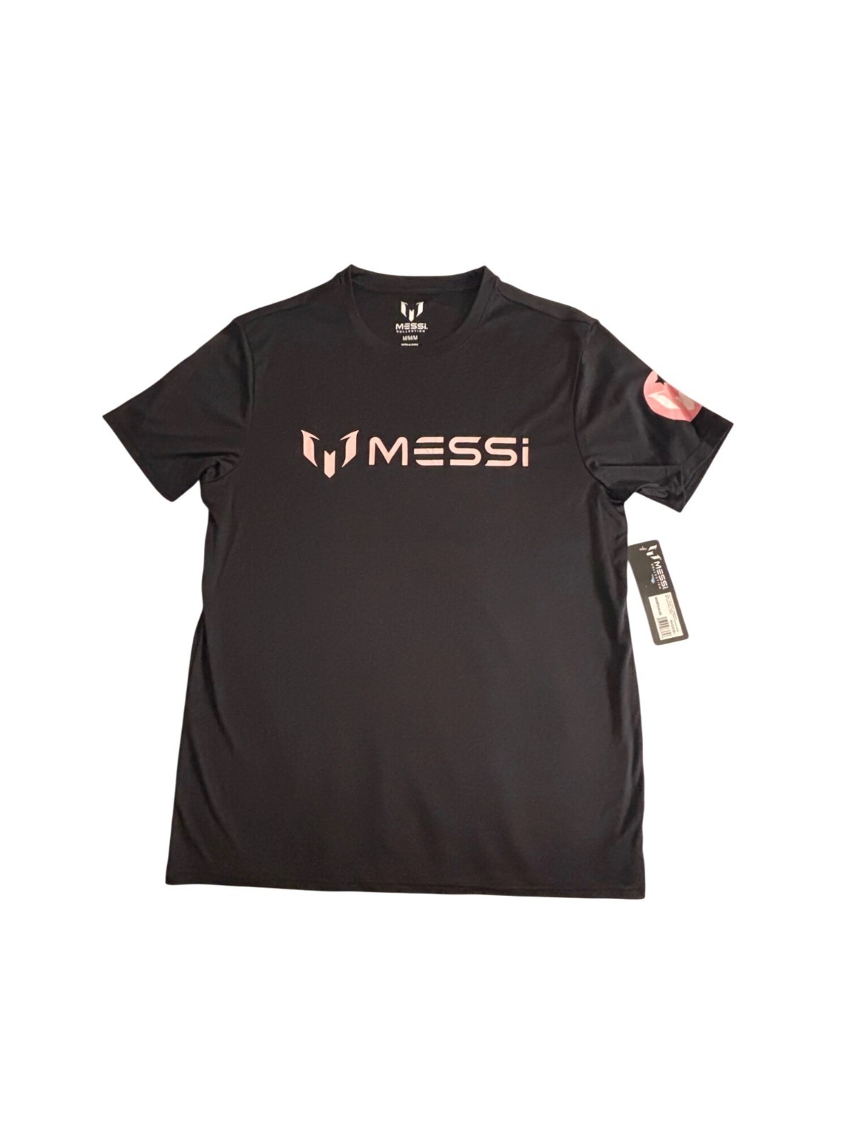 Messi Collection Black Performance T-Shirt Mens Size M Athletic Fit Polyester Sp gallery
