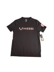 Messi Collection Black Performance T-Shirt Mens Size M Athletic Fit Polyester Sp