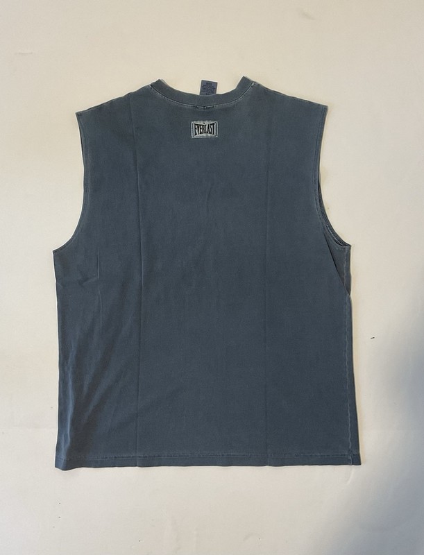 Vintage Y2K Everlast Sleeveless T Shirt Faded Blue Distressed USA Made Large gallery