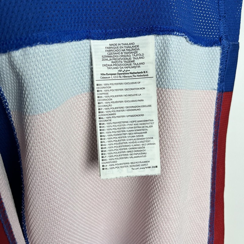 Vintage Nike Soccer Jersey T Shirt Stripped Mens Blue/Red Size Large 00s Dri-Fit gallery