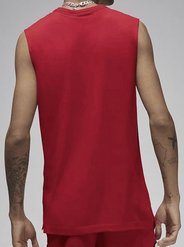 Size S - Nike Jordan Men’s Sport Dri-fit Sleeveless Top, Gym Red/black Tee Shirt gallery