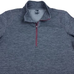 Large PRANA Breathe zip pullover Mens Long Sleeve Hiking Gray Thumb Holes