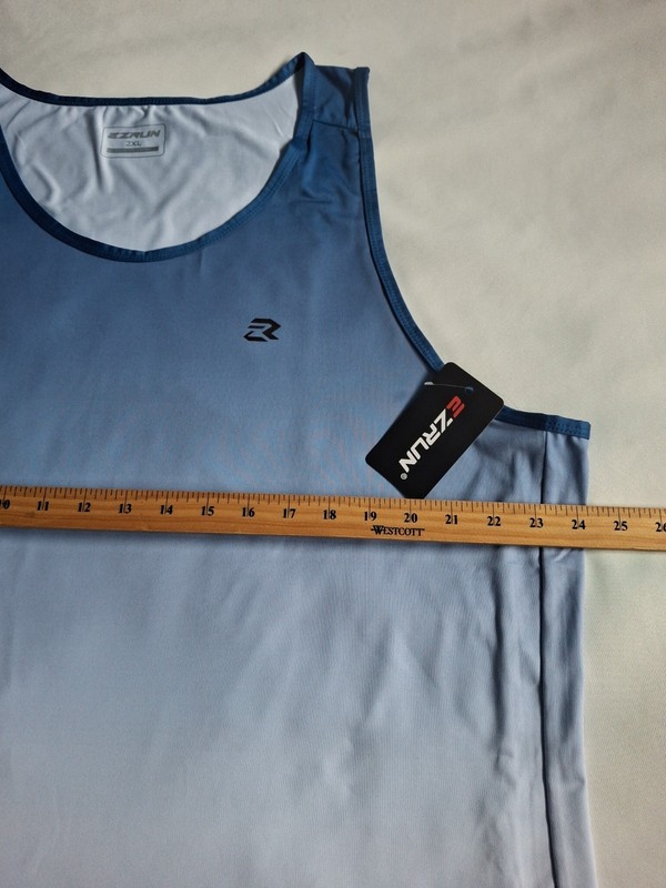 EZRUN Men's Sleeveless Shirt Quick Dry Workout Muscle Athletic Tank Top Size 2XL gallery