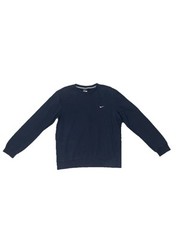 Nike Classic Crew Neck Sweatshirt Fleece 341570-405 Size Large Navy Blue