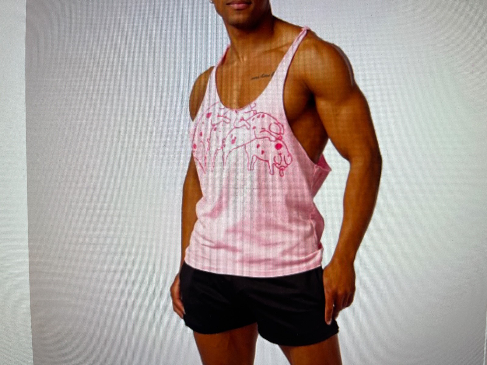 VINTAGE/NWT NASTY PIG... HUMPING PIGS... SKANK TANK TOP PINK /SMALL gallery