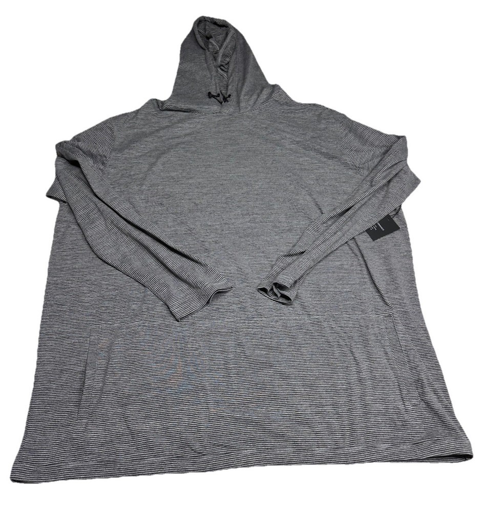 01.ALGO Patrick Performance Hoodie Pullover Mens 3XL Black Striped
