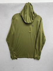 Alaskan Hardgear UP Stream Hoodie Shirt Mens S Green Long Sleeve Lightweight