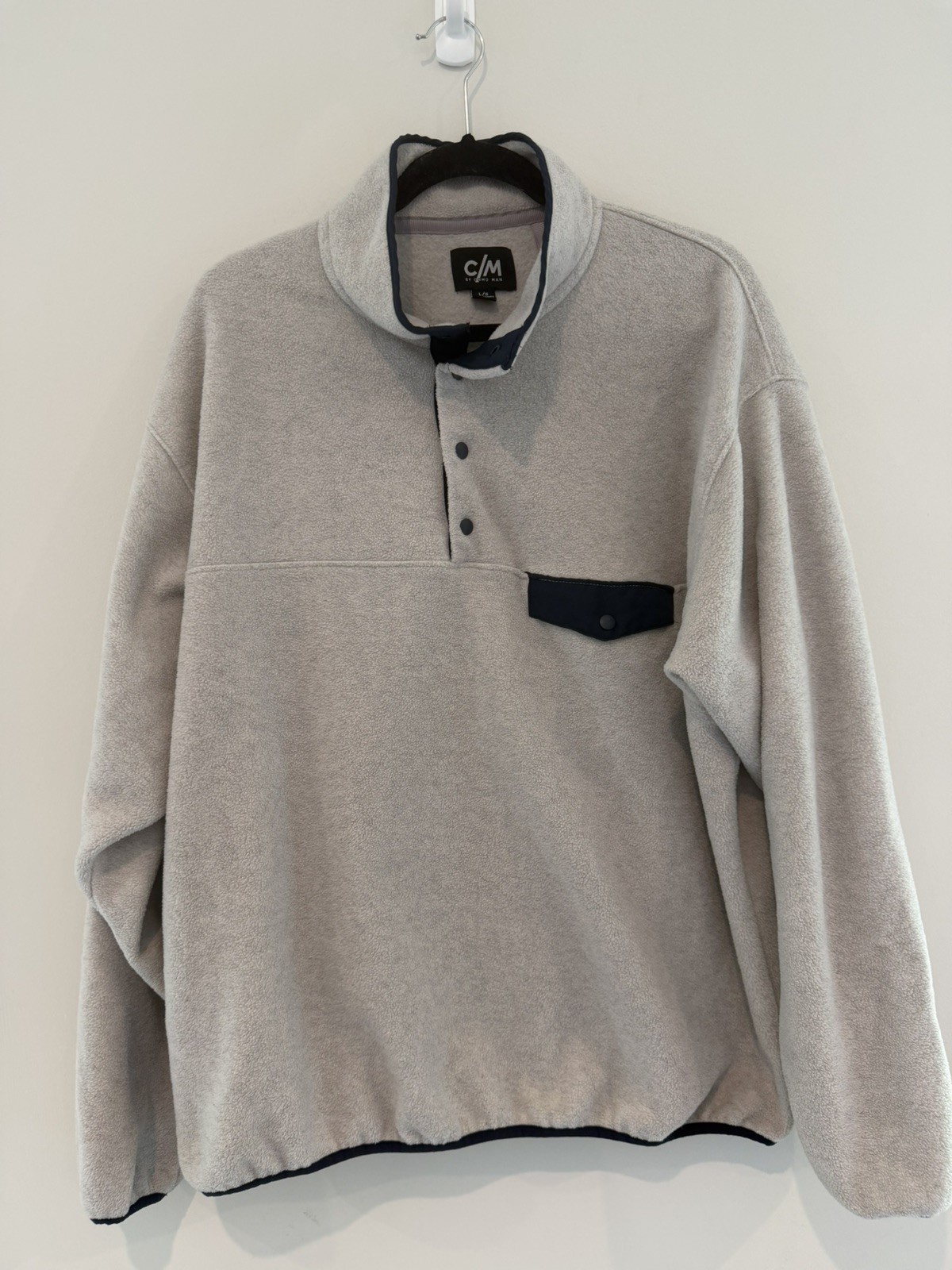 Como Man Pullover Men's L 1/4 Quarter Zip Steel Blue Performance Hiking gallery
