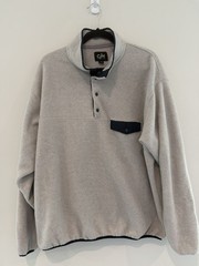 Como Man Pullover Men’s L 1/4 Quarter Zip Steel Blue Performance Hiking