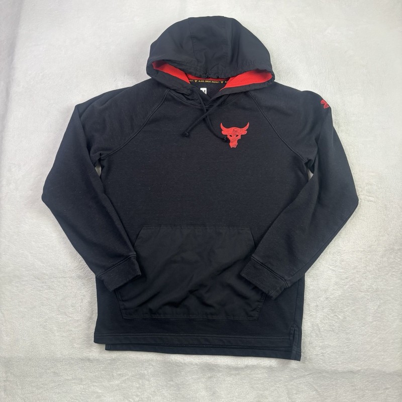 Under Armour Project Rock Same Devils Black Pullover LS Fleece Hoodie Men's MED gallery