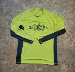 Salt Life SLX Long Sleeve Shirt Mens Small S Yellow Black UPF 50 Beach Surf