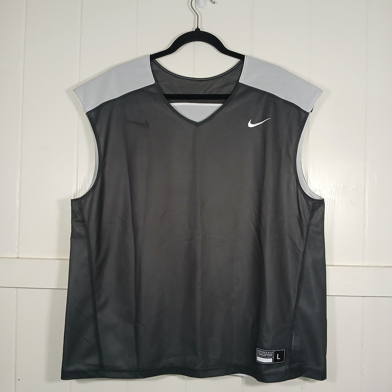Nike Reversible Basketball Jersey Black White Mesh Tank BQ3129-061 Mens Large gallery