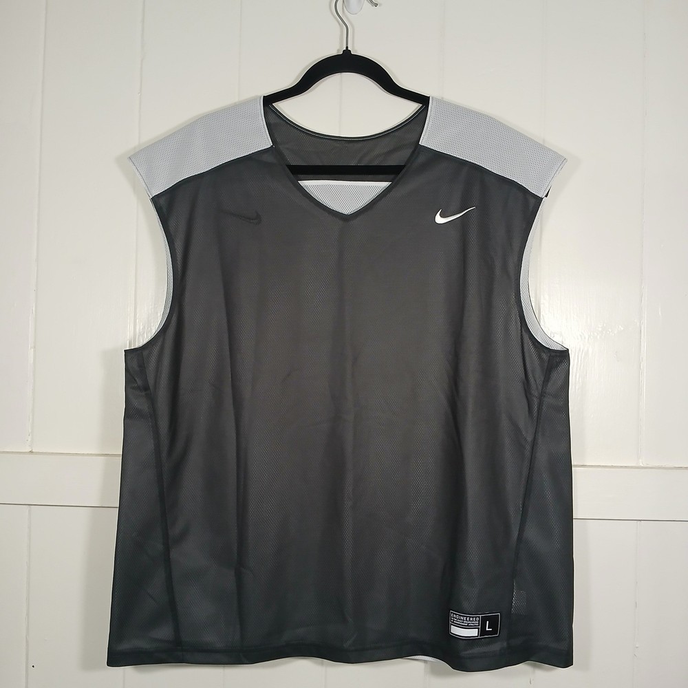 Nike Reversible Basketball Jersey Black White Mesh Tank BQ3129-061 Mens Large