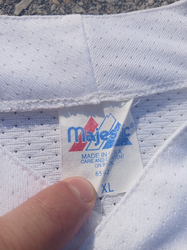 Vintage Milwaukee Bucks NBA Baseball Jersey Majestic Brand Made In USA Size XL gallery