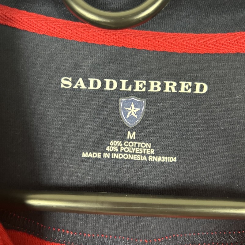 Saddlebred Men’s Long Sleeve Pullover Shirt Red Medium Half Zip M NEW gallery