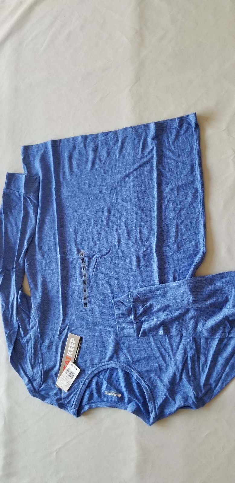 HEATKEEP Men Long Sleeve Crew Athleisure Weatherproof Shirt - Large Blue TMF6330 gallery