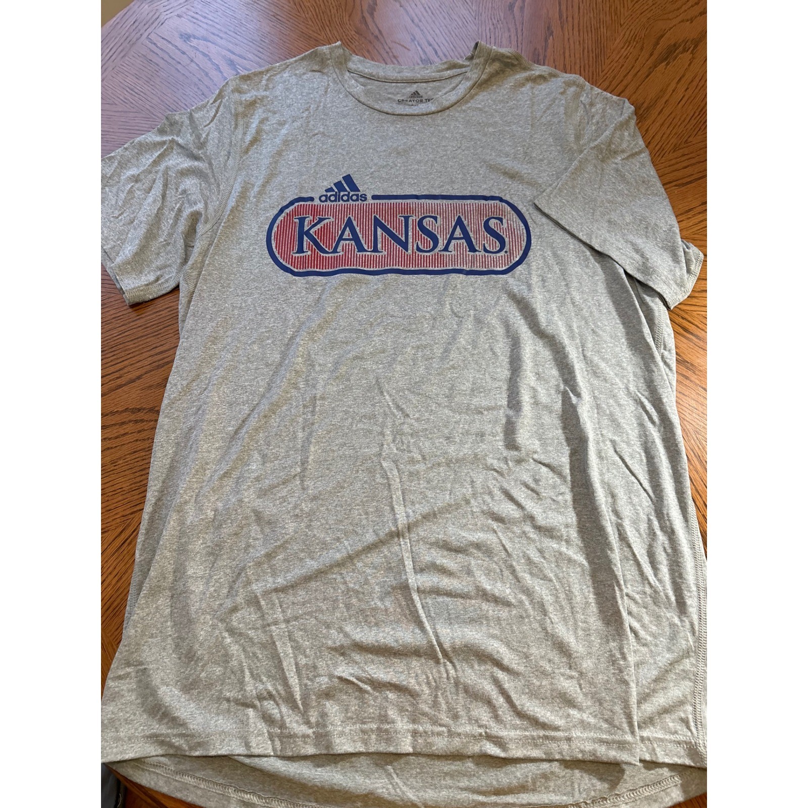 Adidas Creator Tee Kansas Jayhawks Graphic T Shirt Mens Large Gray gallery