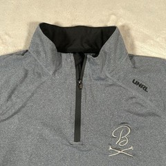 Barstool Sports Golf UNRL Quarter Zip Pullover Mens L Gray Performance Stretch
