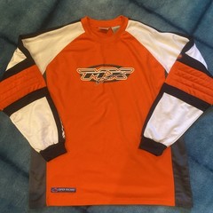 Vintage TX Orange Motorcross Jersey Longsleeve Distressed Men’s Size Large