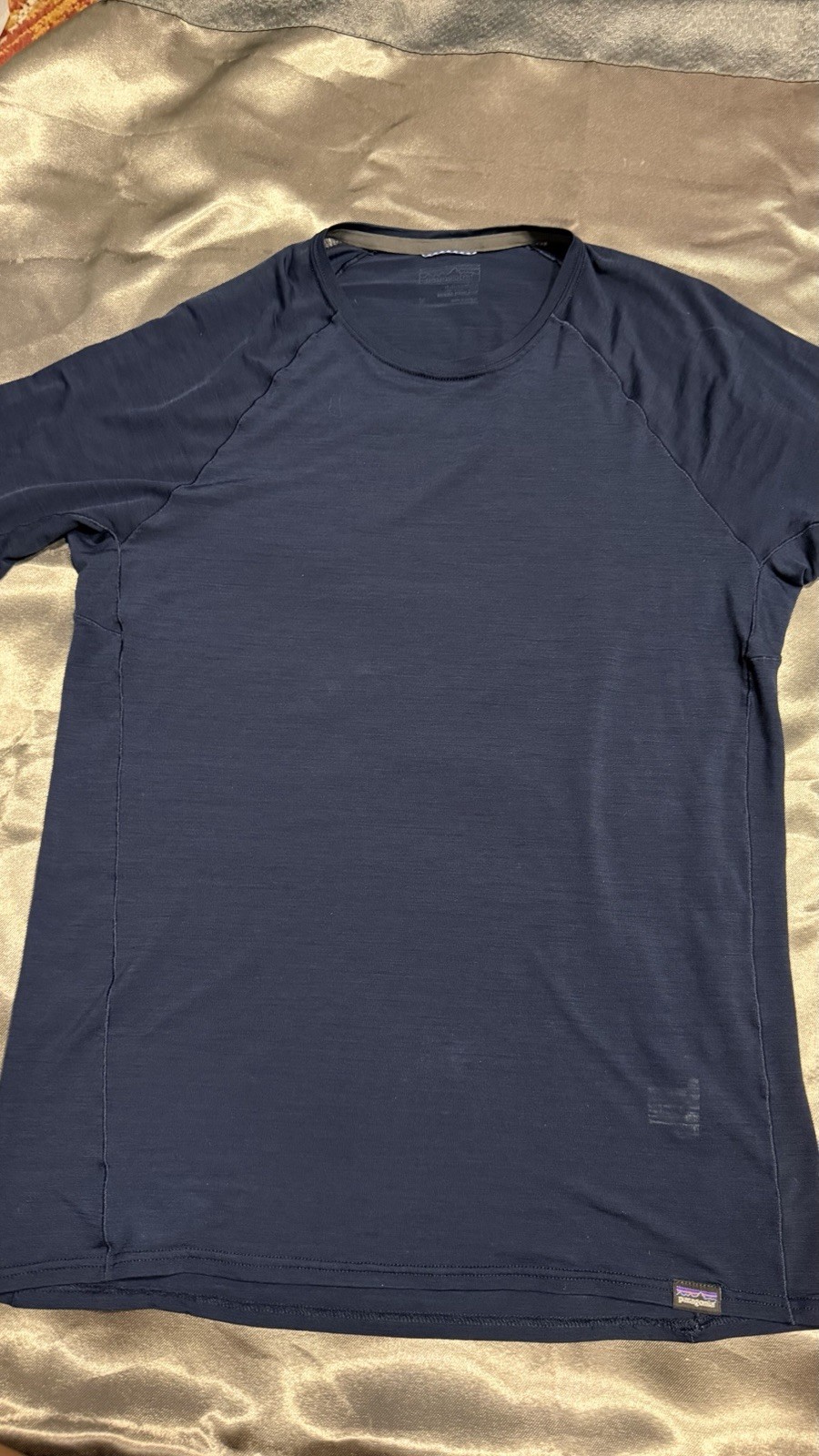 Patagonia Men's Merino Wool Tagless Crew Neck Short Sleeve T-Shirt Blue L gallery