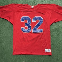 Vintage 80s Champion Jersey Bills OJ Simpson Red Size XL Heavyweight Made in USA