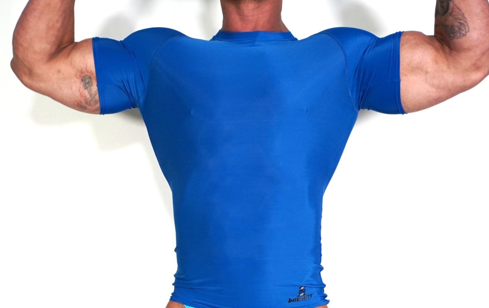 LARGE BLUE TIGHT FITTING COMPRESSION SHIRT gallery