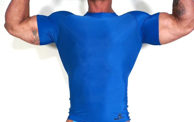 LARGE BLUE TIGHT FITTING COMPRESSION SHIRT gallery