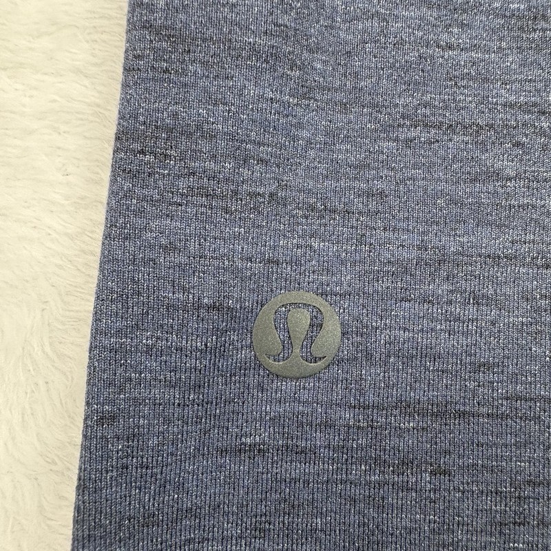 Lululemon Pullover Mens M Blue 1/4 Zip Mock Neck Jersey Slim Pockets Logo gallery