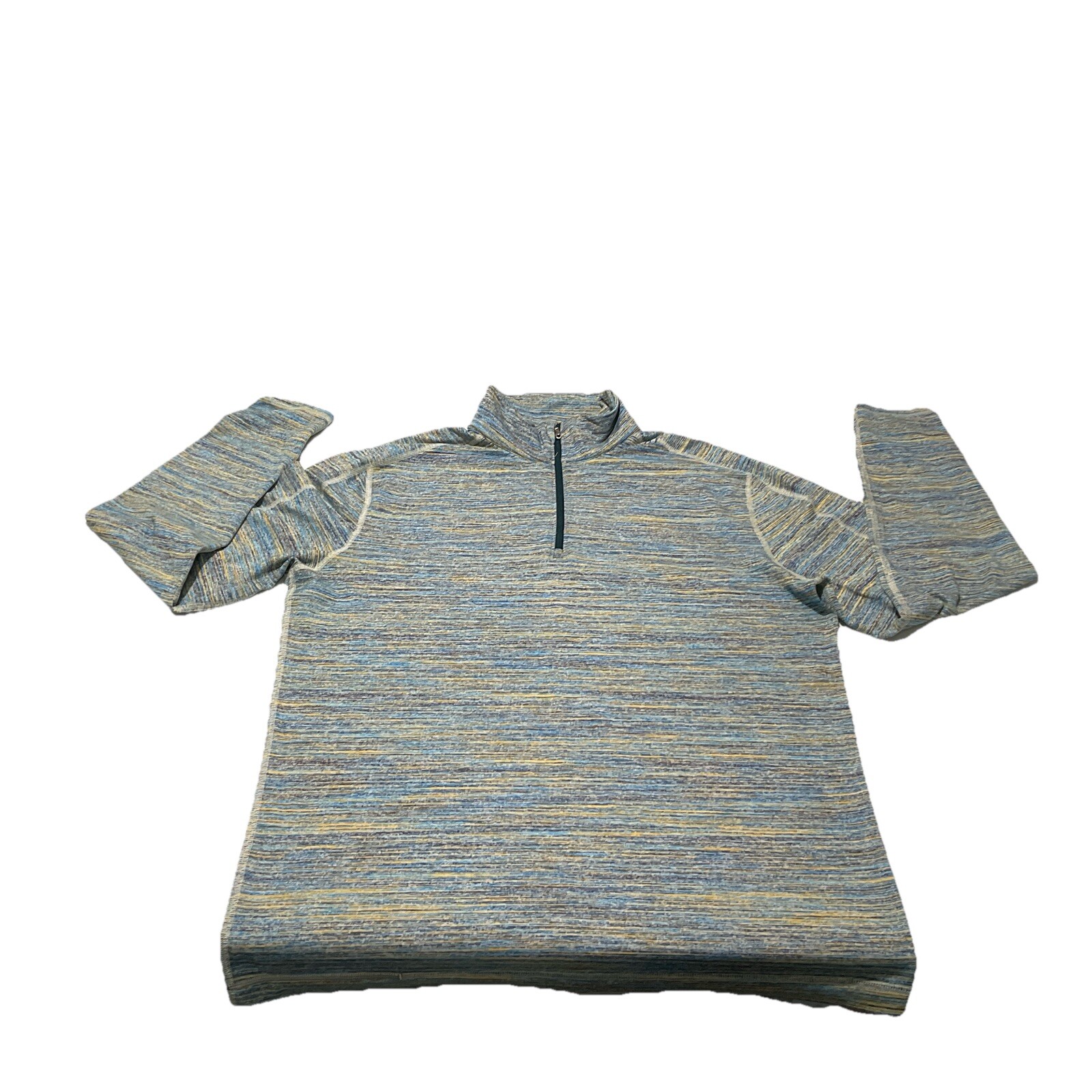Lululemon Surge Warm 1/4 Zip Stretch Pullover Heathered Space Dye Sz 2XL gallery