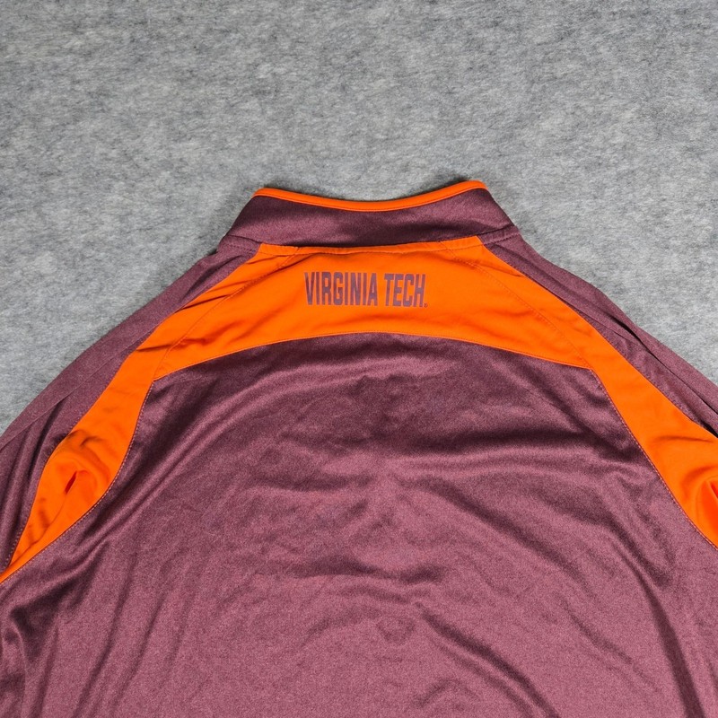 Colosseum Mens Maroon Virginia Tech Hokies Quarter Zip Pullover XL gallery