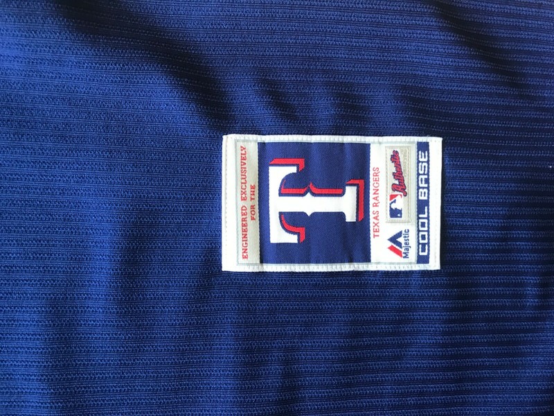 Majestic Texas Rangers Authentic Batting Practice Cool Base Jersey Sz 40 M Mens gallery