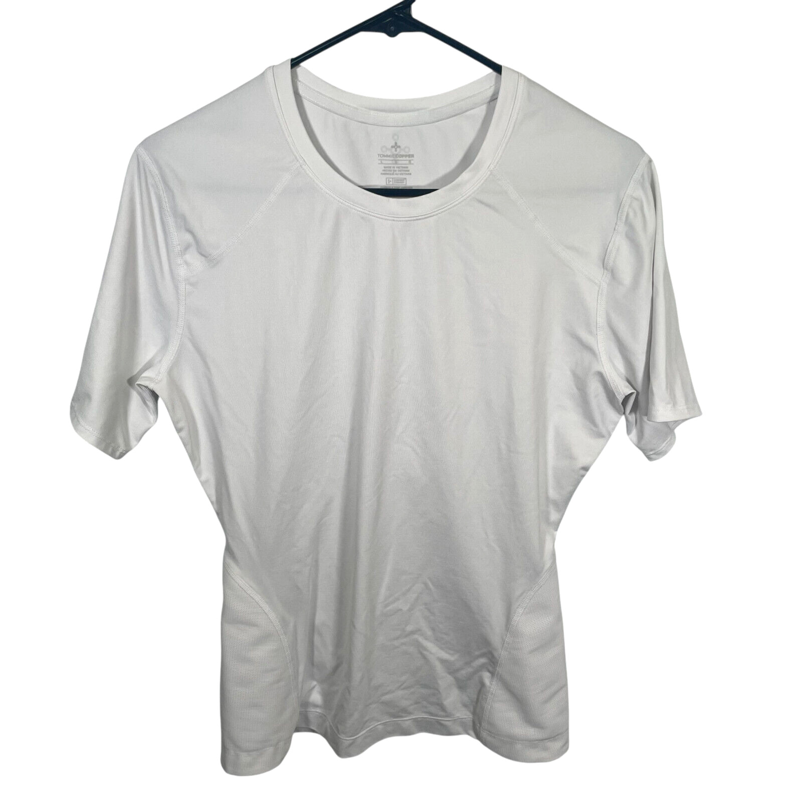 Tommie Copper Compression Shirt Mens Large White Back Support Activewear SS gallery