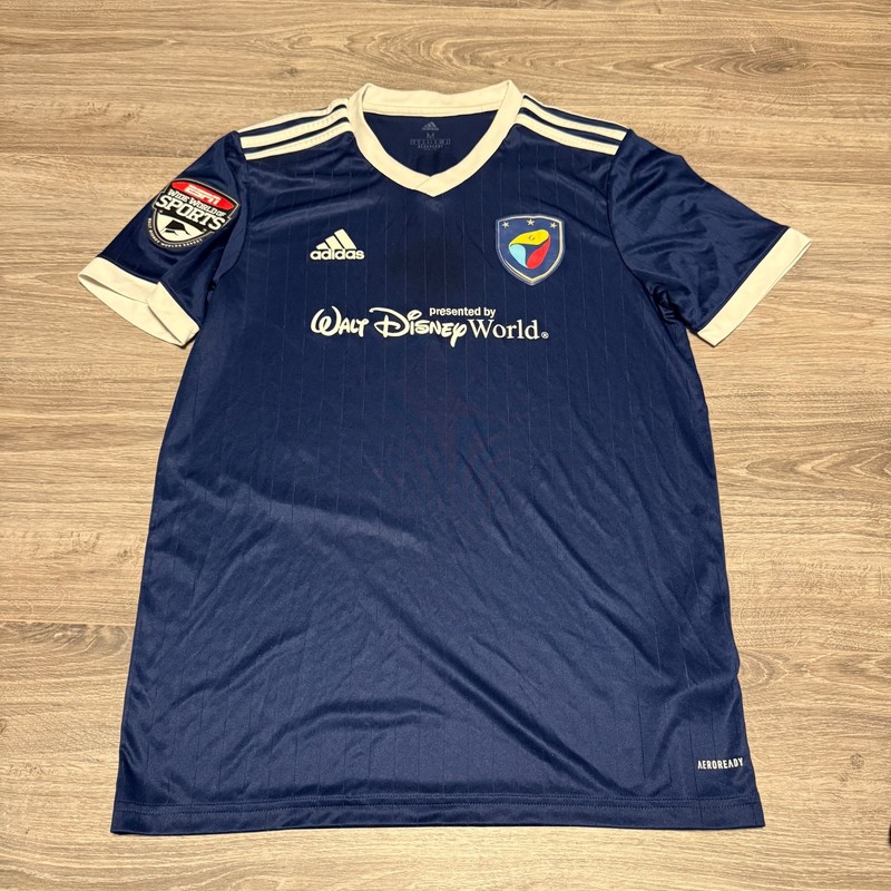 4 Adidas Disney Jersey Men’s Medium Blue Sports ESPN Wide World Of Sports Soccer gallery