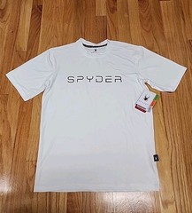 Spyder Active Performance T Shirt White-Proweb Mens Small Activewear Gym