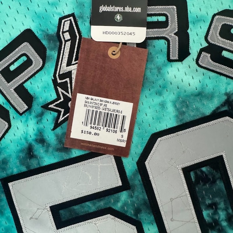David Robinson San Antonio Spurs Jersey Mitchell & Ness Galaxy 98-99 Small gallery