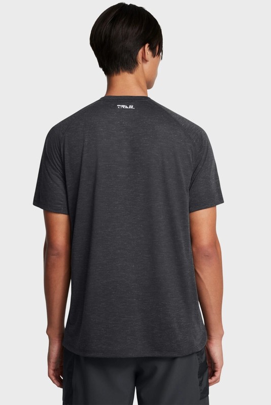 $55 NWT Under Armour Trail Run Short Sleeve T-Shirt Dark Gray Small 1383239-016 gallery