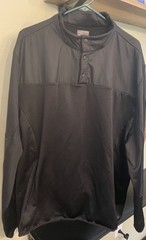 Greg Norman Shirt Jacket Mens XXL Black Quarter Button Pullover Hydro Tech
