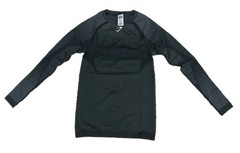 Gymshark Mens Extra Small Black Shadow Seamless Long Sleeve A1B5B T-Shirt