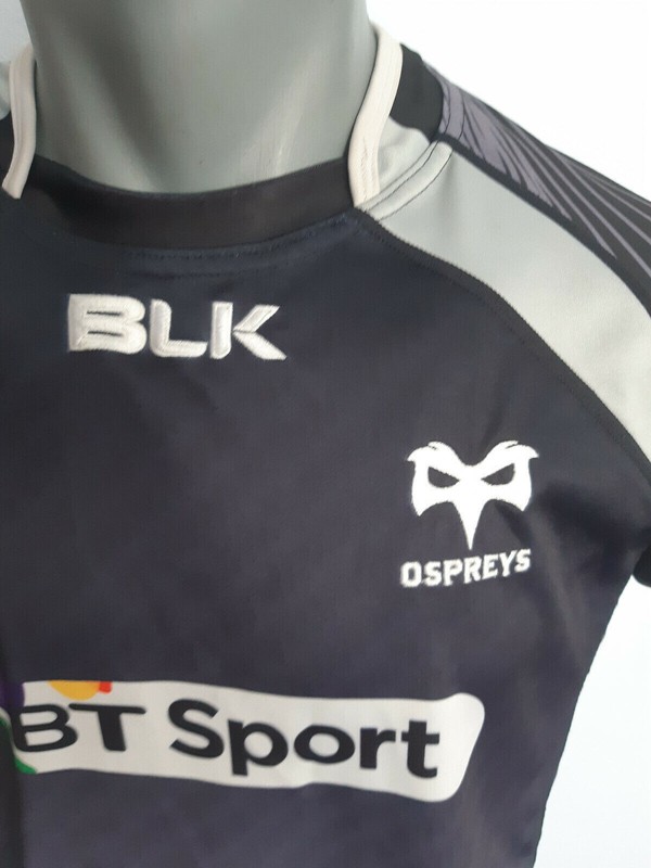 Ospreys Rugby 2014 - 2015 Jersey BLK Black Shirt Size Boys L Rugby Union Wales gallery