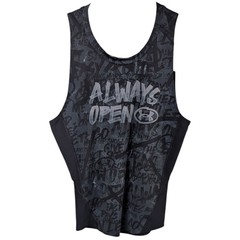 Under Armour Compression Tank Top Mens Large Gray Black Workout Always Open