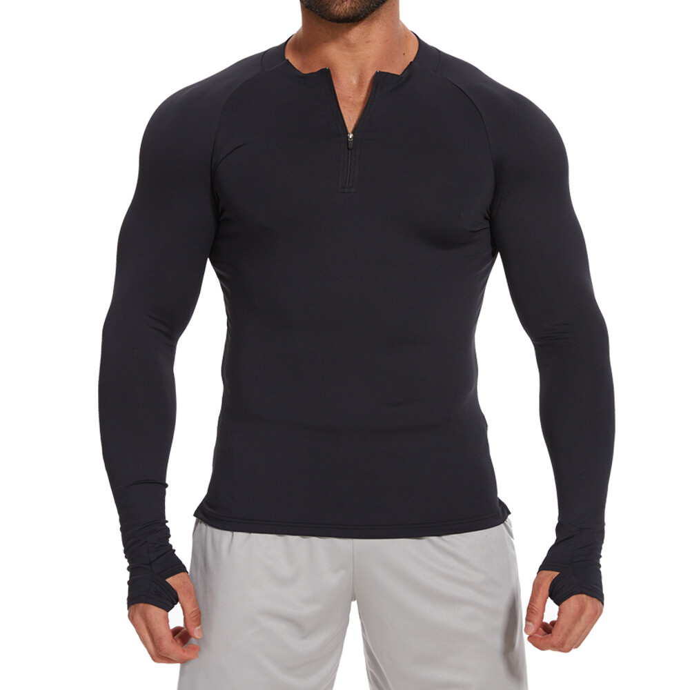 Men Athletic Compression Shirt Cool Dry Baselayer Sports Workout Tops Undershirt