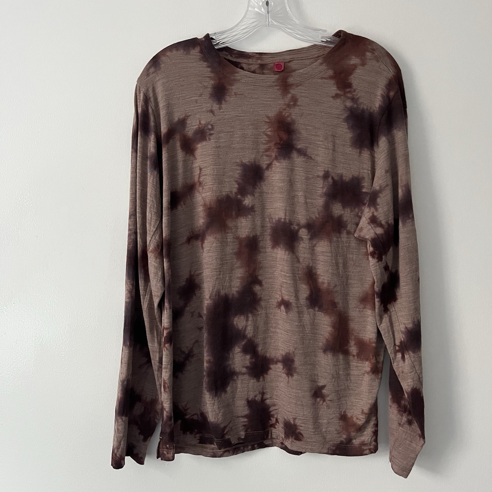 Lululemon Lab Wool Blend Tie Dye Long Sleeve T Shirt Brown Large gallery