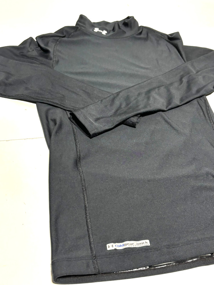 Under Armour ColdGear Men's Medium Black Mock Neck Compression Shirt Long Sleeve