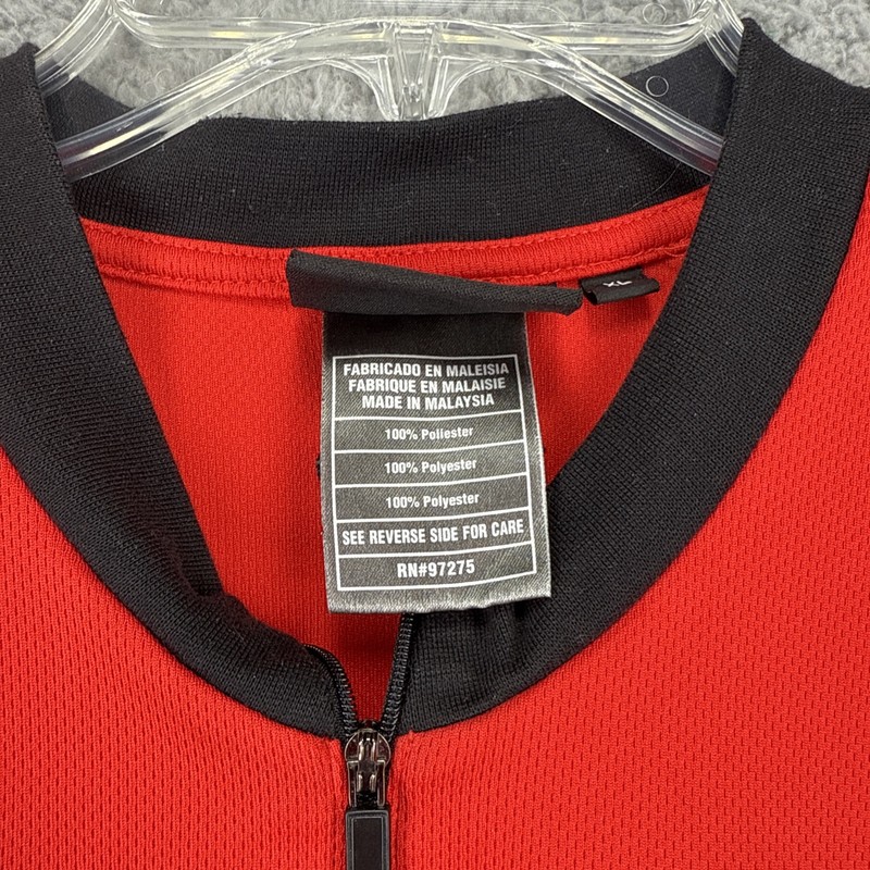 FOX Pullover Mens XL Red 1/4 Zip Long Sleeve Pullover Pockets Motocross Racing gallery
