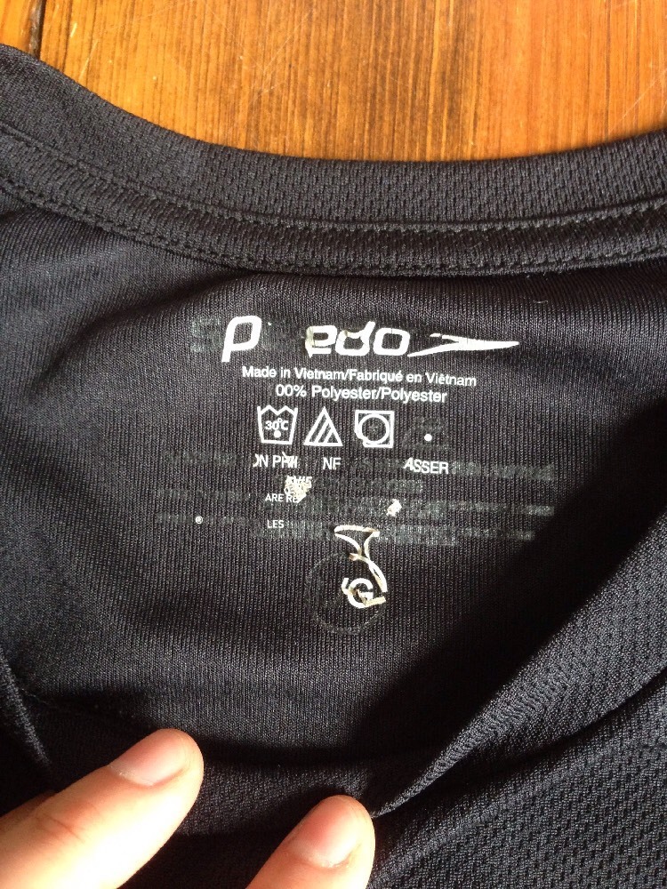 Speedo Machine Athletic Polyester Quick Dry Travel Workout Mens Shirt Black L gallery